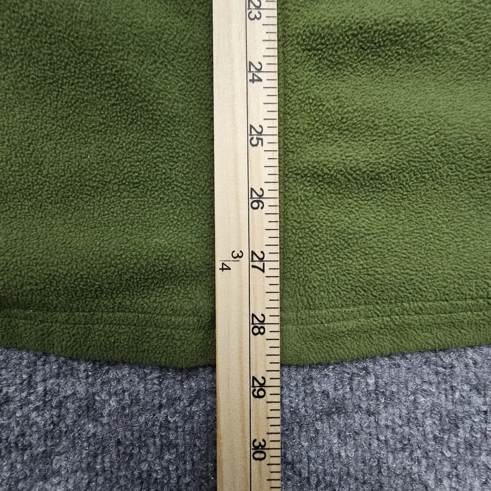 The North Face Fleece Jacket Mens 2XL Green Full Zip‎ Stand Collar Pockets TNF